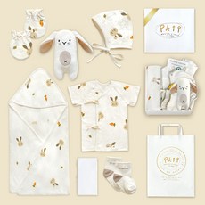 ikii 孩童短袖肚衣用品禮盒 7件組+購物袋