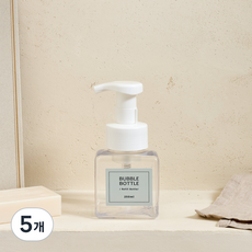 모던하우스 거품 펌프 공병 250ml, 투명, 5개