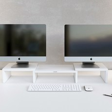 Ludec 雙螢幕支架 LDC-003L, 白色