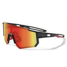 XNR 運動偏光護目鏡 + 度數夾套組, 1套, 紅色