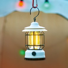 코멧 걸어서 사용하는 충전식 LED 감성 캠핑 랜턴, 아이보리, 1개