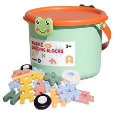 怡安工廠 MOMO 鬆餅積木 108p, 1個, 混合顏色