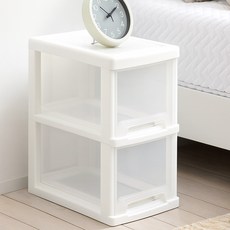 보노하우스 슬림 서랍장 2단, 투명, 1개