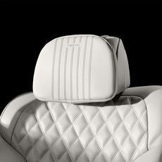 아임반 2열 차량용 목쿠션 H라인, 글레시어화이트, 1개