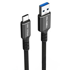 POLYWELL 寶利威爾 USB To Type-C PD編織快充線 3A 60W PW15-W45-M952, 50cm, 黑色, 1條