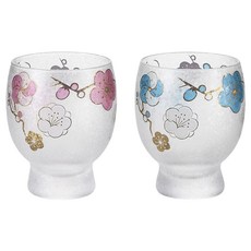 ADERIA GLASS 梅花對杯木盒禮盒組 145ml, 透明色, 1組