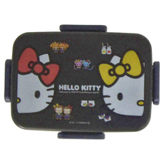 Skater 日本境內版 日本製 凱蒂貓便當盒 17.5 x 12.9 x 5.8cm, 黑色, 1個