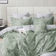 A-ONE 台灣製雪紡棉 床包組, 若綠生活, 床包 180 x186cm + 枕套75 x 45cm, 床包 + 枕套2個