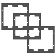 Legrand 羅格朗 Apella 鎂合金 4孔嵌入式插座輔助座 2個用插座面板, 3個