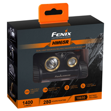 FENIX HM65R 雙光源三防鎂合金頭燈, 1400流明, IP68防水等級, USB Type-C充電, 1個