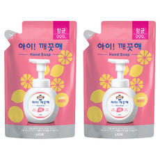LION 獅王 趣淨 洗手慕斯補充包 檸檬香, 450ml, 2包