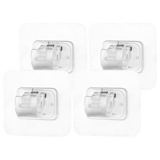 小麥購物 加大無痕掛桿固定架 L1022, 4個, 透明色