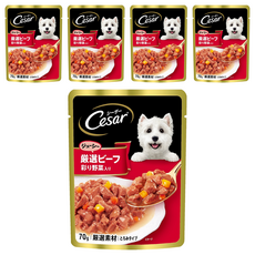 Cesar 西莎 成犬 蒸鮮包, 牛肉 + 蔬菜, 70g, 5包