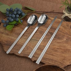 윌리브 국산 항균 수저세트, 글로스 실버, 숟가락 2p + 젓가락 2쌍, 1세트