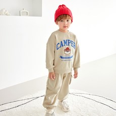 WALTONKIDS 男童露營風工裝刷毛上下套裝