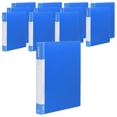 DaTaBanK 三田文具 A4 標準型 3孔夾資料夾, 藍色, 12本