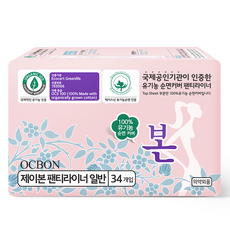 유기농본 제이본 팬티라이너, 일반, 34개입, 1개