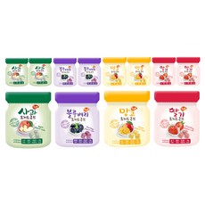 짱죽 요거트큐브 4p 세트, 사과, 딸기, 망고, 블루베리, 3세트