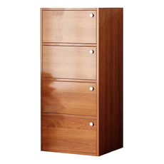 4格收納櫃 40*24*128 密封式儲櫃, 102 x 40 x 30cm, 古檀木