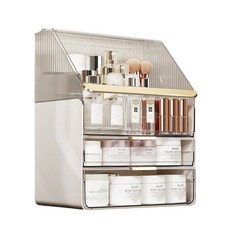 KOLKO 防塵典雅化妝品收納盒 附口紅架 A0052-4, 透明色, 1個