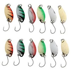 MR.BEE 蜜蜂先生 湯匙路亞套組 拼背型SP-03 2.5g/30mm, 銀色 + 綠色 + 白色, 1組