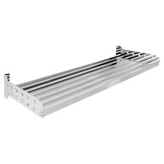 FAmILyLIFE 生活 304不銹鋼免釘壁掛置物架-7 桿超寬款 60 x 36 x 11.2cm 2570g, 銀色, 1個