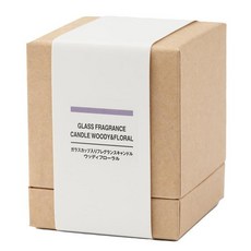 MUJI 無印良品 附杯芬香蠟燭 木質花香味, 200g, 1件