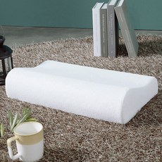 famizio 立體記憶海綿護頸枕, 白色, 1入