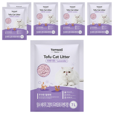 Tamsaa Basics 豆腐貓砂 7L 快速凝結不易散開 低粉塵量, 薰衣草香, 6包