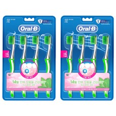 Oral-B 歐樂B 高彈力超細軟毛綠茶牙刷, 4入, 2個