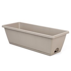 코멧 직사각 화분 + 받침 세트, 라이트그레이, 1세트