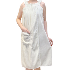 Gguji 女用高級絲絨浴袍, 白色, 1個