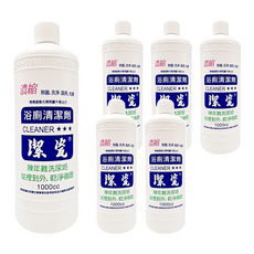 潔瓷 3倍超濃縮浴廁清潔劑, 6瓶, 1L