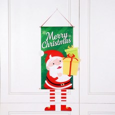 聖誕長腳卷軸 聖誕裝飾, 綠色聖誕老人, 104 x 40cm, 1個