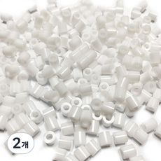 펄러 비즈 크런치 슬라임 재료 500g, 2개, 화이트