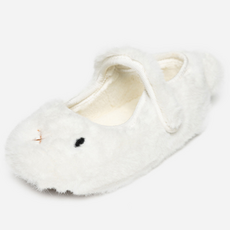 LA STELLA 女童兔尾巴絨毛鞋