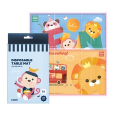 MOTHER-K 拋棄式桌墊, PE材質輕盈防水好攜帶, 雙面膠設計, 20入, 混合顏色, 1包