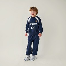 마리앤모리 아동용 레터링 넘버블록 상하복 세트