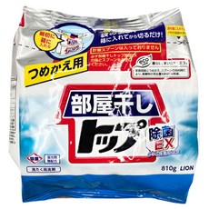 LION 獅王 室內曬乾除菌EX洗衣粉 補充包 810g - 清爽柑橘果香 抗菌配方 防止室內曬衣悶臭, 1包