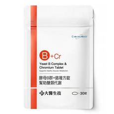 大醫生技 維他命B群+鉻複方錠, 30顆, 1包