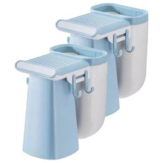 iLIFE 北歐素色磁吸式牙刷架 - 天空藍, 免打孔無痕安裝, 食品級ABS材質, 2組