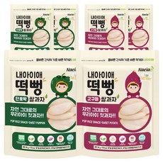 Naeiae 孩童米餅6件組, 南瓜口味+地瓜口味, 180g, 1組