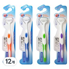 蓮花雙頭舌苔刷 隨機顏色, 12個