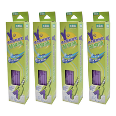 強勁對折擠水膠棉拖把 替換膠棉頭, 4個