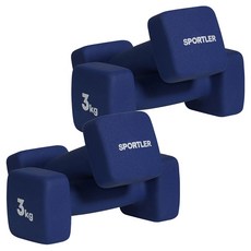 스포틀러 네오프렌 미용아령, 4개, 3kg