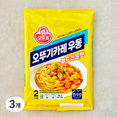 오뚜기 카레우동 부드러운맛 2인분, 740g, 3개