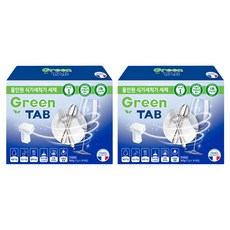 자우버 그린탭 올인원 식기세척기 전용세제, 360g, 2개