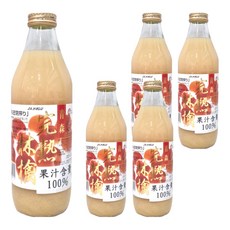 JA 完熟林檎蘋果汁 1L (青森蘋果/100%果汁/無添加), 5瓶