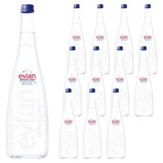 에비앙 글라스 탄산수, 750ml, 12개