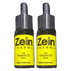 ZeinPHARMA 兒童維生素D3 滴劑, 100%天然高純度, 增進鈣質吸收, 10ml, 2瓶
